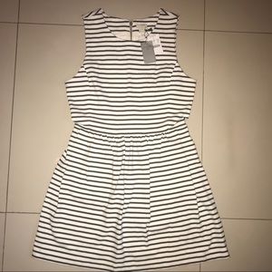 J Crew Strip Black and White Dress